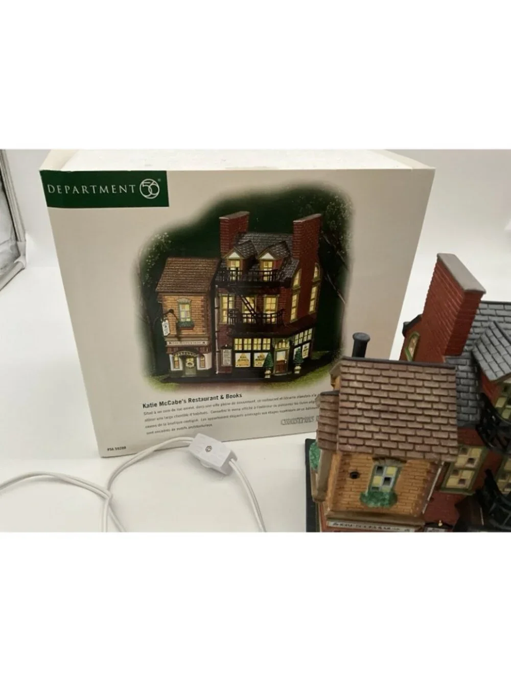 Dept 56 Katie McCabe's Restaurant & Books Porcelain Building Vintage Retired